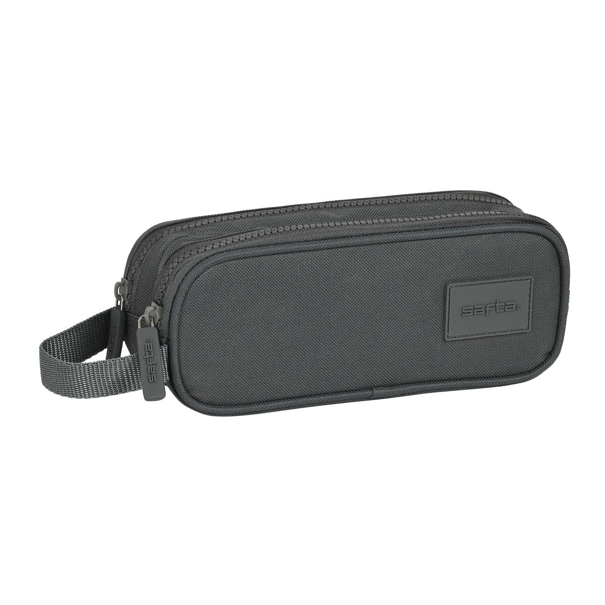 Penar dublu Safta Gri 21 x 8 x 6 cm - Birou și papetărie, Material școlar și educațional