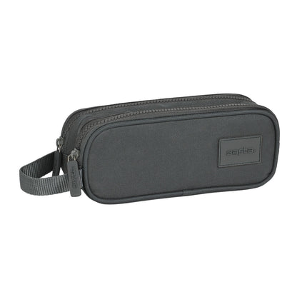 Penar dublu Safta Gri 21 x 8 x 6 cm - Birou și papetărie, Material școlar și educațional