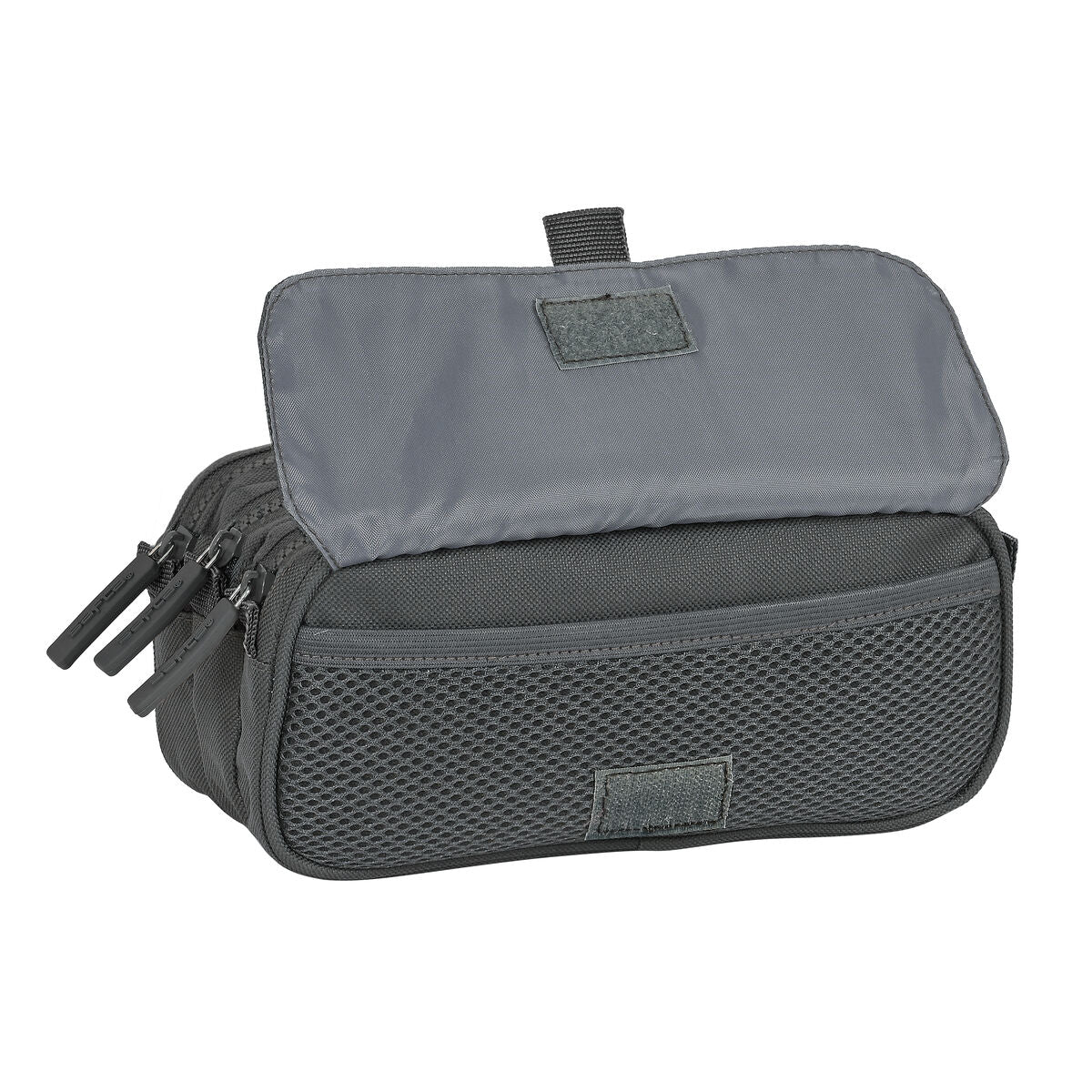 Penar triplu Safta 21,5 x 10 x 8 cm Gri - Birou și papetărie, Material școlar și educațional