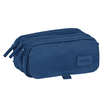 Penar triplu Safta 21,5 x 10 x 8 cm Bleumarin - Birou și papetărie, Material școlar și educațional