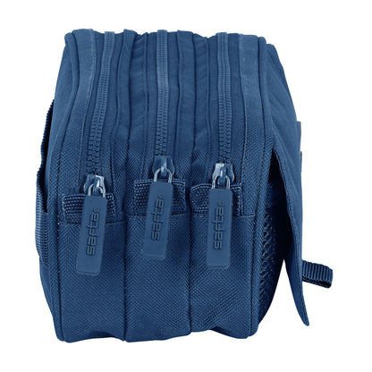 Penar triplu Safta 21,5 x 10 x 8 cm Bleumarin - Birou și papetărie, Material școlar și educațional
