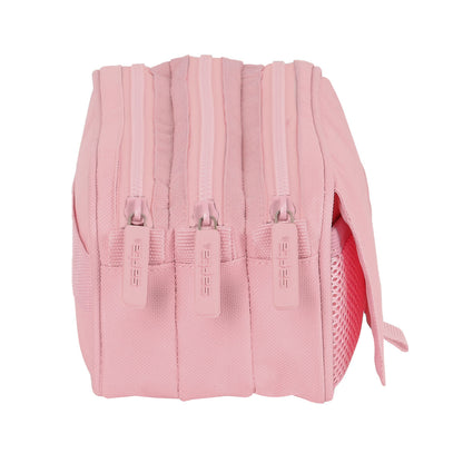 Penar triplu Safta 21,5 x 10 x 8 cm Roz - Birou și papetărie, Material școlar și educațional