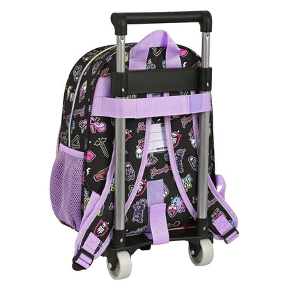 Ghiozdan cu Roți Monster High Creep Negru 28 x 34 x 10 cm - Birou și papetărie, Material școlar și educațional