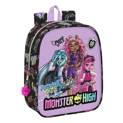 Ghiozdan Monster High Creep Negru 22 x 27 x 10 cm - Birou și papetărie, Material școlar și educațional
