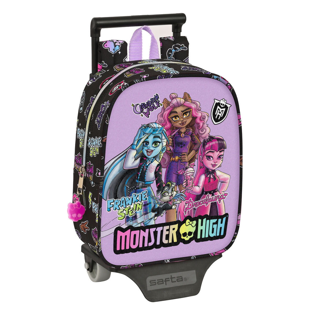 Ghiozdan cu Roți Monster High Creep Negru 22 x 27 x 10 cm - Birou și papetărie, Material școlar și educațional