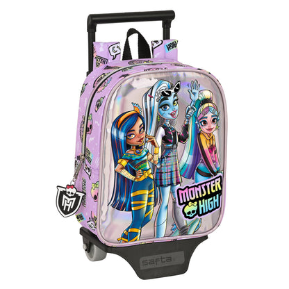 Ghiozdan cu Roți Monster High Best boos Liliachiu 22 x 27 x 10 cm - Birou și papetărie, Material școlar și educațional