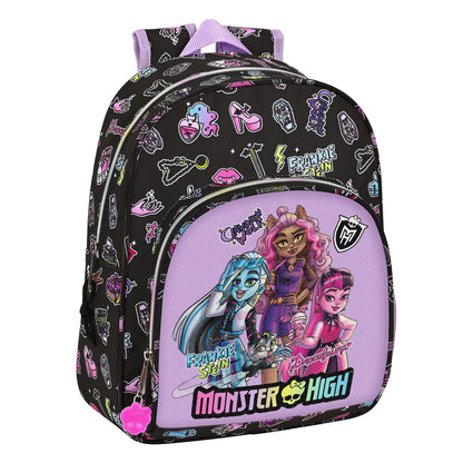 Ghiozdan Monster High Creep Negru 28 x 34 x 10 cm - Birou și papetărie, Material școlar și educațional