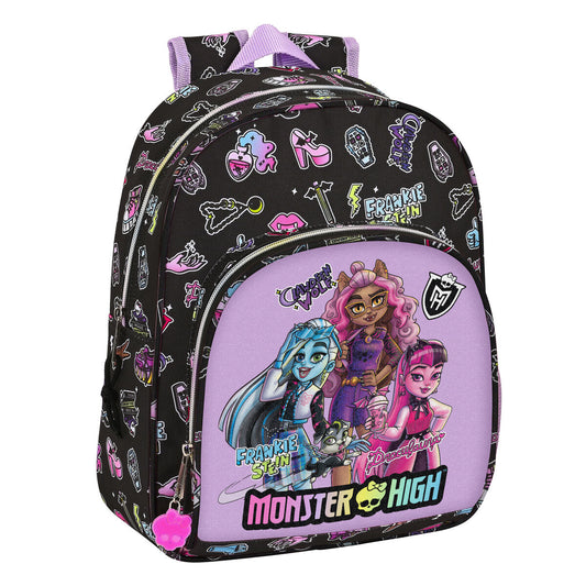 Ghiozdan Monster High Creep Negru 28 x 34 x 10 cm - Birou și papetărie, Material școlar și educațional