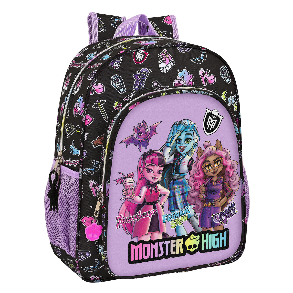 Ghiozdan Monster High Creep Negru 32 X 38 X 12 cm - Birou și papetărie, Material școlar și educațional