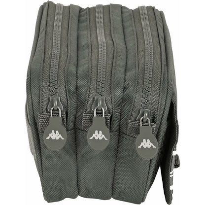 Penar triplu Kappa Basics Gri 21,5 x 10 x 8 cm - Birou și papetărie, Material școlar și educațional