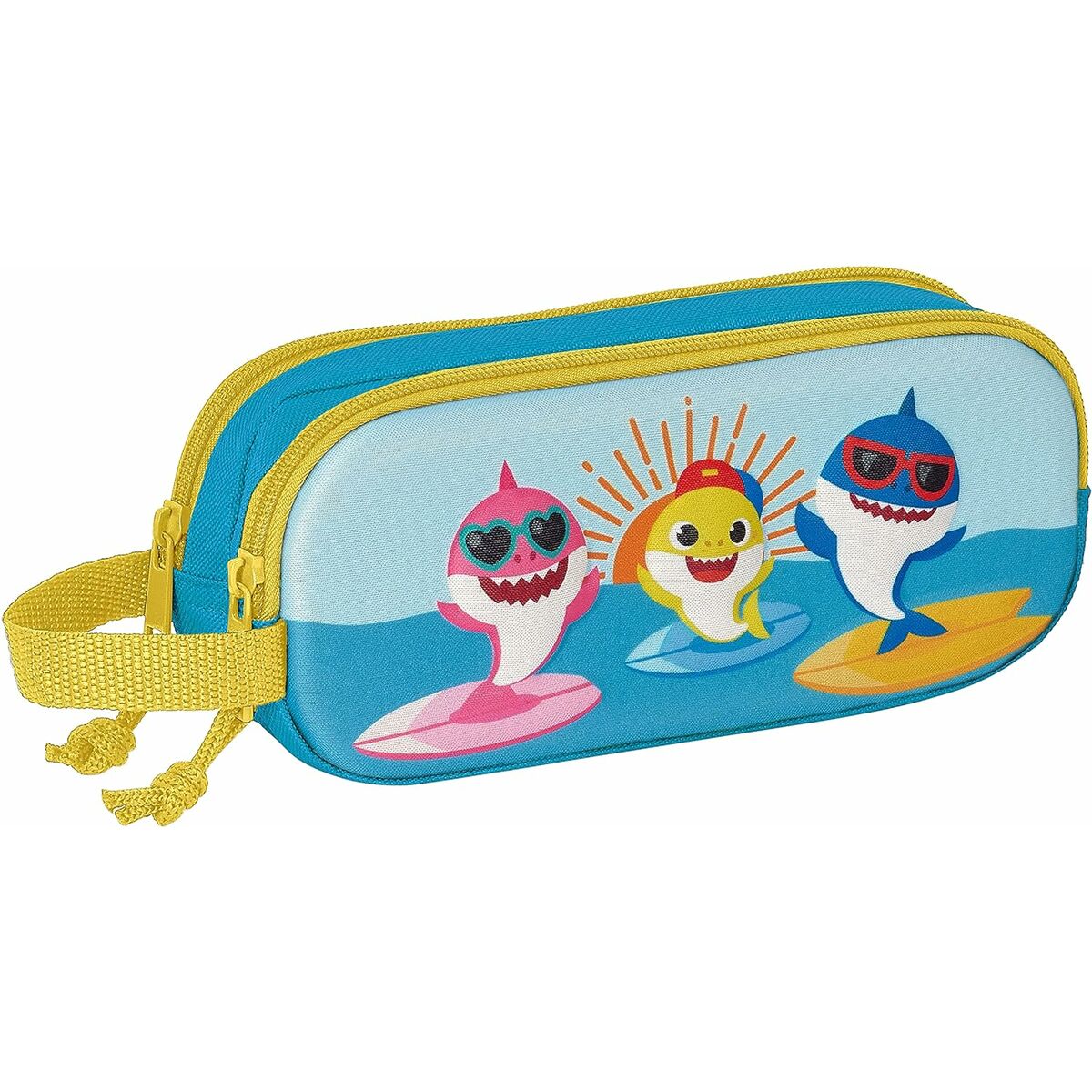 Penar dublu Baby Shark Albastru 21 x 8 x 6 cm 3D - Birou și papetărie, Material școlar și educațional
