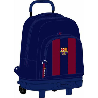 Ghiozdan cu Roți Safta Roșu Bleumarin 33 x 45 x 22 cm - Birou și papetărie, Material școlar și educațional