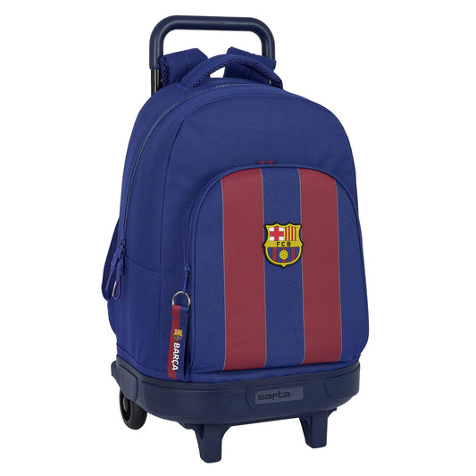 Ghiozdan cu Roți F.C. Barcelona Roșu Bleumarin 33 X 45 X 22 cm - Birou și papetărie, Material școlar și educațional