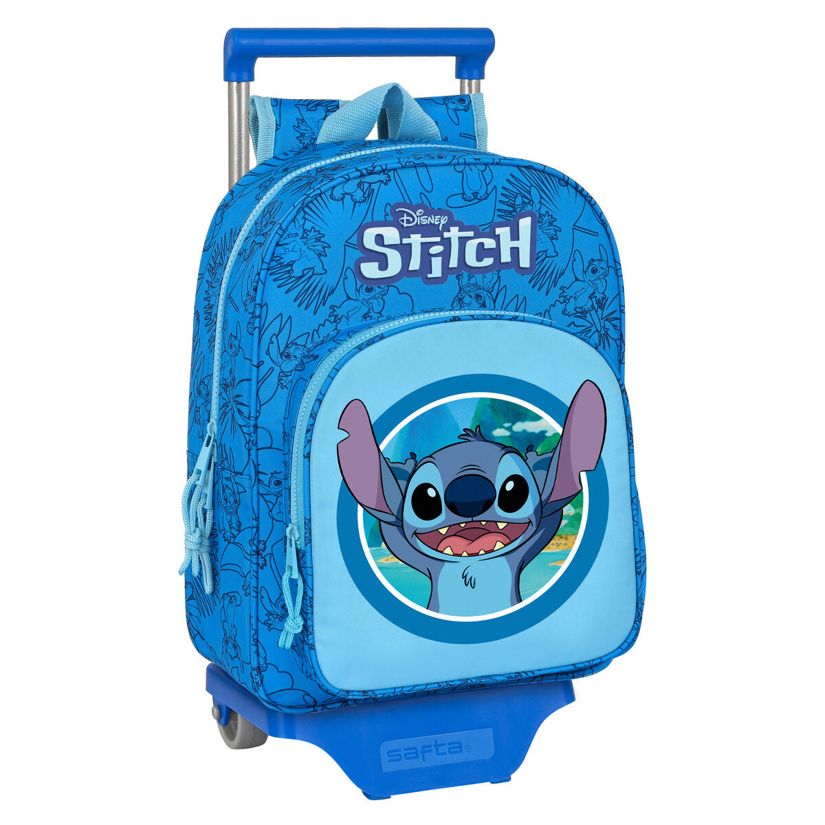 Ghiozdan cu Roți Stitch Albastru 26 x 34 x 11 cm - Birou și papetărie, Material școlar și educațional