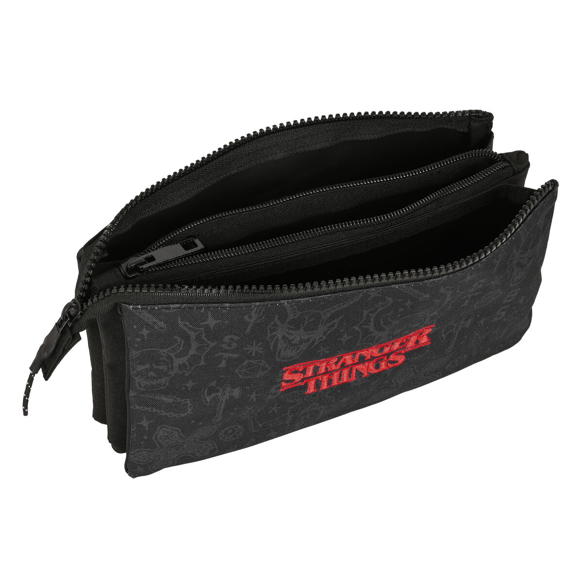 Penar dublu Stranger Things Negru 22 x 12 x 3 cm - Birou și papetărie, Material școlar și educațional