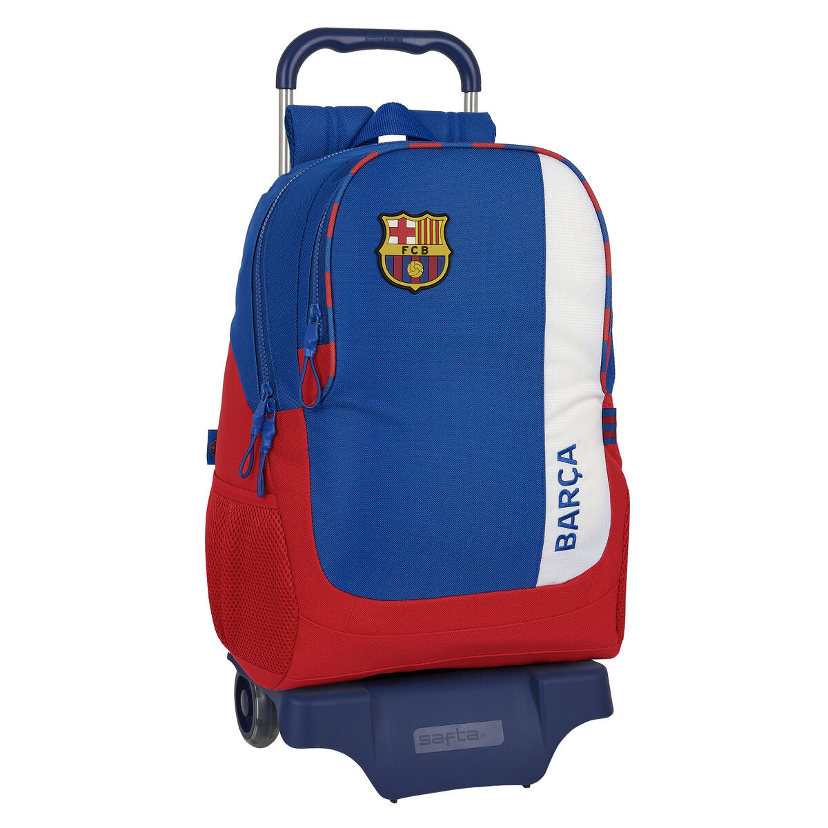 Ghiozdan cu Roți F.C. Barcelona Albastru Castaniu 32 x 44 x 16 cm - Birou și papetărie, Material școlar și educațional