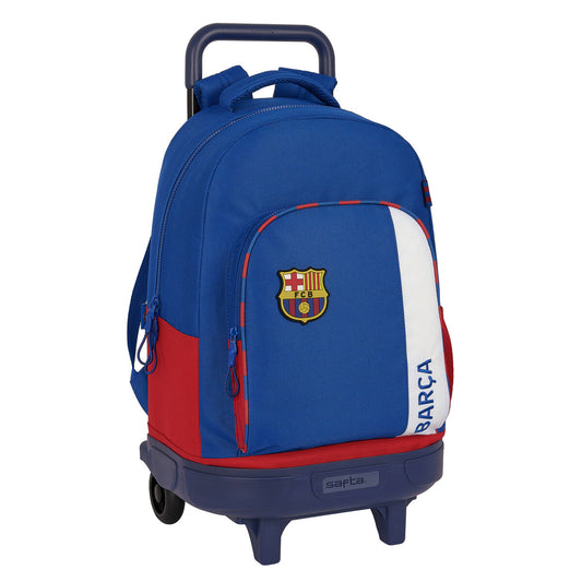 Ghiozdan cu Roți F.C. Barcelona Albastru Castaniu 33 X 45 X 22 cm - Birou și papetărie, Material școlar și educațional