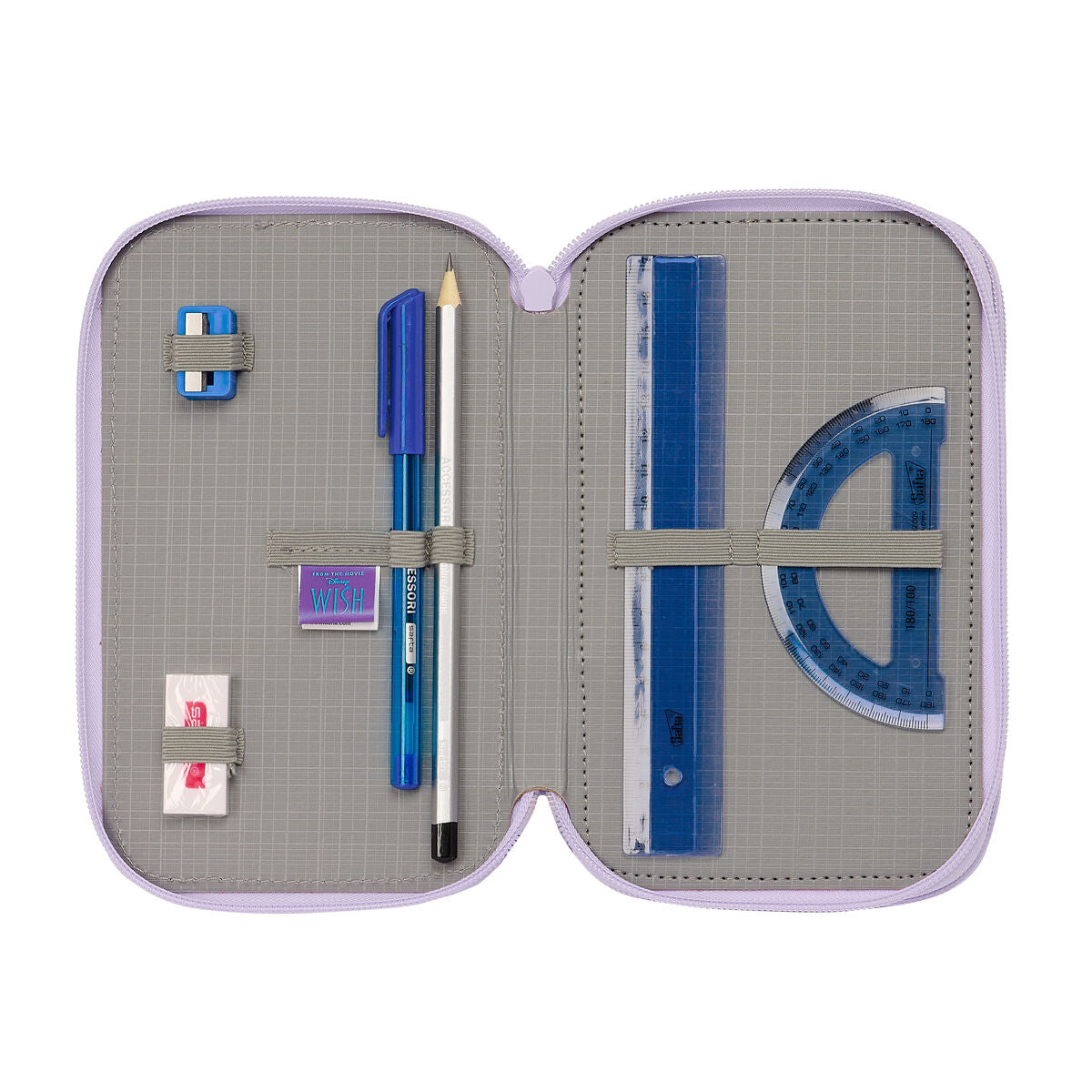 Penar Triplu Wish Liliachiu 12.5 x 19.5 x 5.5 cm (36 Piese) - Birou și papetărie, Material școlar și educațional