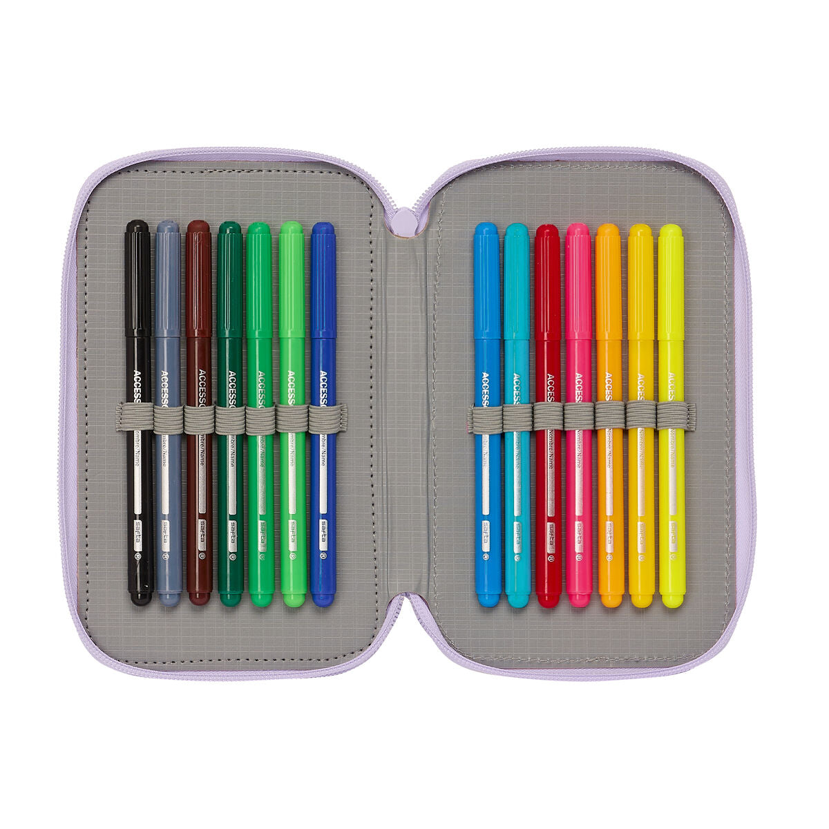 Penar Triplu Wish Liliachiu 12.5 x 19.5 x 5.5 cm (36 Piese) - Birou și papetărie, Material școlar și educațional