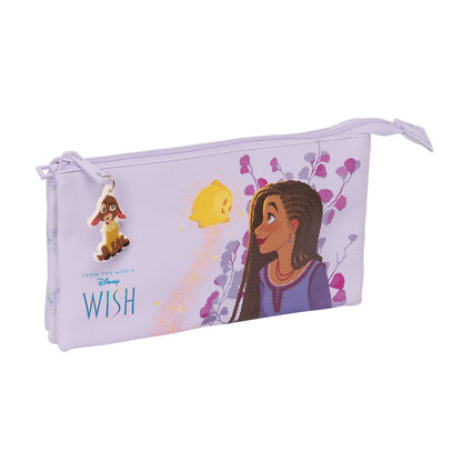 Penar triplu Wish Liliachiu 22 x 12 x 3 cm - Birou și papetărie, Material școlar și educațional