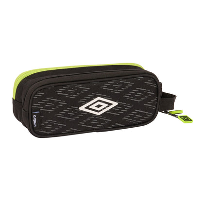 Penar dublu Umbro Lima Negru 21 x 8 x 6 cm - Birou și papetărie, Material școlar și educațional