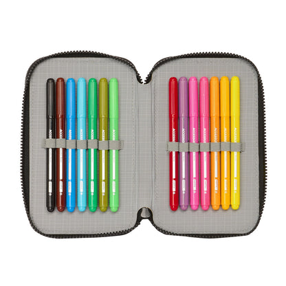 Creion dublu Paul Frank Join the fun Negru 12.5 x 19.5 x 4 cm (28 Piese) - Birou și papetărie, Material școlar și educațional