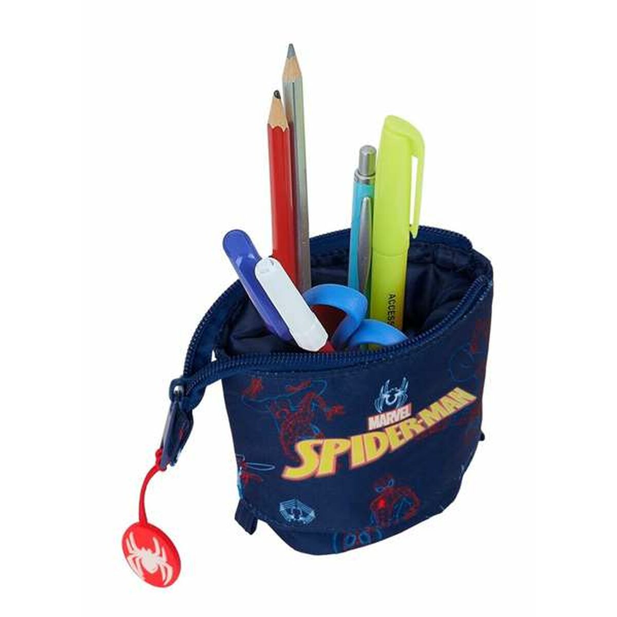Geantă Universală Spider-Man Neon Bleumarin 8 x 19 x 6 cm - Birou și papetărie, Material școlar și educațional