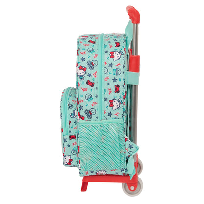 Ghiozdan cu Roți Hello Kitty Sea lovers Turquoise 26 x 34 x 11 cm - Birou și papetărie, Material școlar și educațional