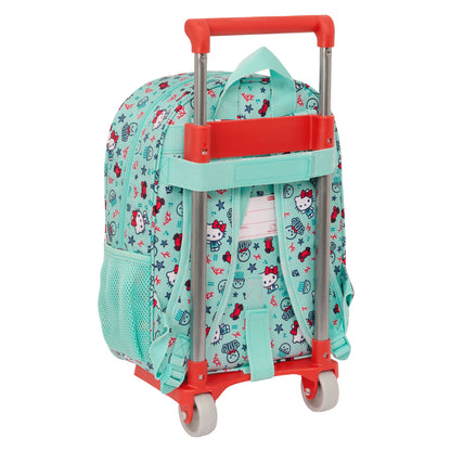 Ghiozdan cu Roți Hello Kitty Sea lovers Turquoise 26 x 34 x 11 cm - Birou și papetărie, Material școlar și educațional