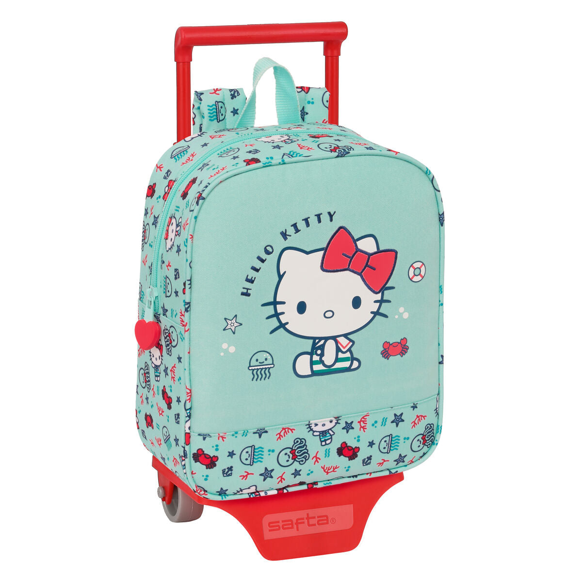 Ghiozdan cu Roți Hello Kitty Sea lovers Turquoise 22 x 27 x 10 cm - Birou și papetărie, Material școlar și educațional