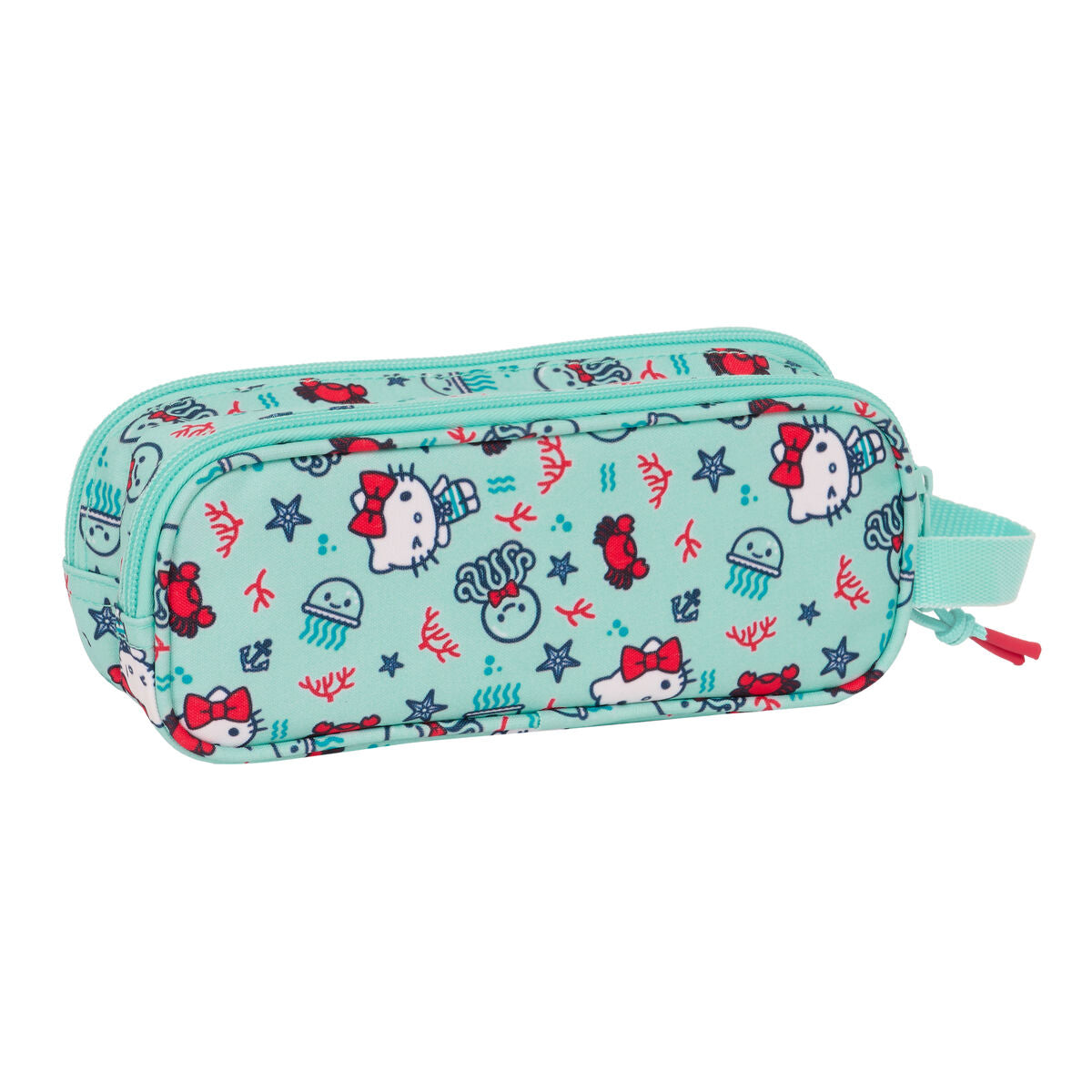 Penar dublu Hello Kitty Sea lovers Turquoise 21 x 8 x 6 cm - Birou și papetărie, Material școlar și educațional