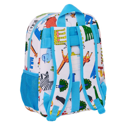 Ghiozdan Algo de Jaime Alb 26 x 34 x 11 cm - Birou și papetărie, Material școlar și educațional