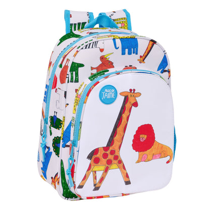 Ghiozdan Algo de Jaime Alb 26 x 34 x 11 cm - Birou și papetărie, Material școlar și educațional