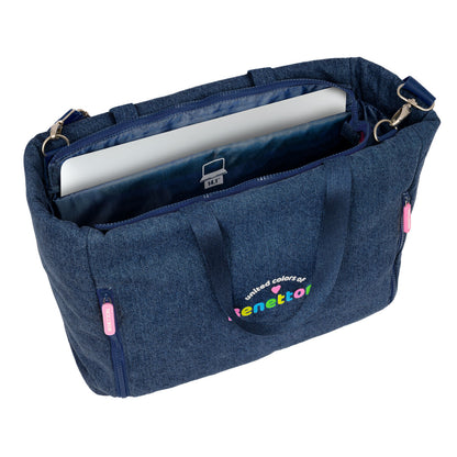 Geantă Benetton Denim Albastru 40 x 31 x 17 cm - Bagaje, Genți de mână