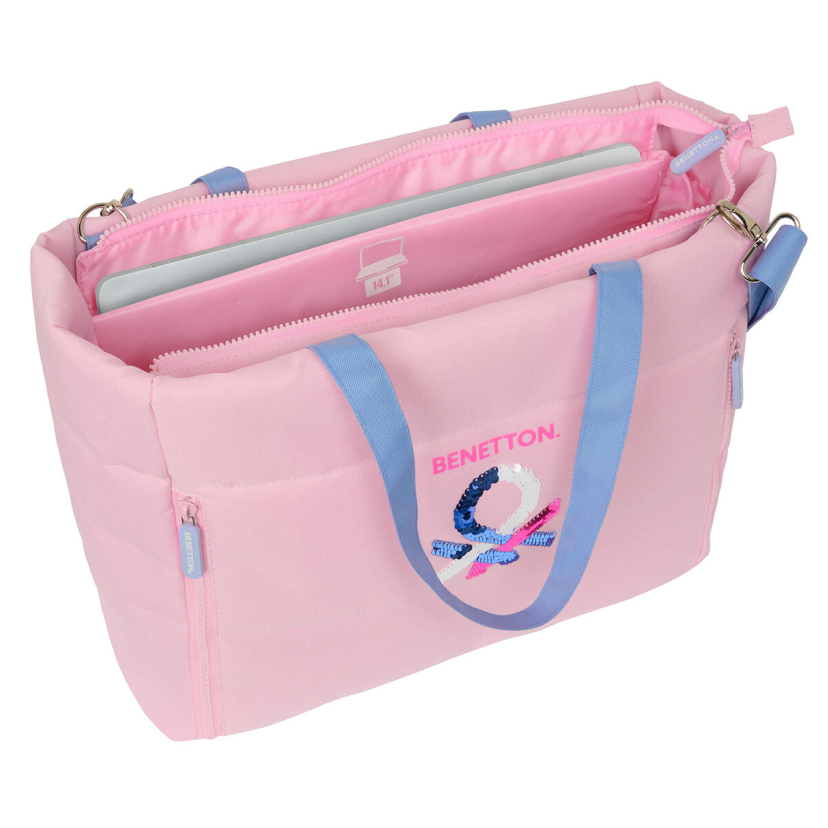Geantă Benetton Pink Roz 40 x 31 x 17 cm - Bagaje, Genți de mână