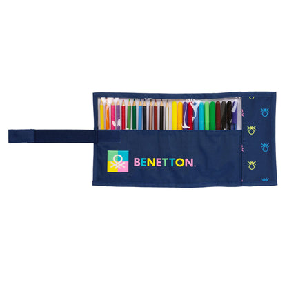 Penar Benetton Cool Bleumarin 7 x 20 x 7 cm Pliabili 27 Piese - Birou și papetărie, Material școlar și educațional