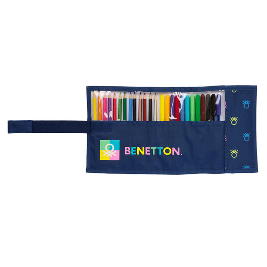 Penar Benetton Cool Bleumarin 7 x 20 x 7 cm Pliabili 27 Piese - Birou și papetărie, Material școlar și educațional