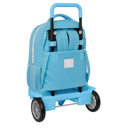 Ghiozdan cu Roți Benetton Spring Albastru celest 33 X 45 X 22 cm - Birou și papetărie, Material școlar și educațional