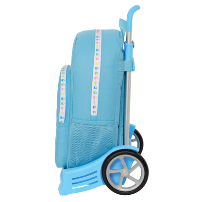 Ghiozdan cu Roți Benetton Spring Albastru celest 30 x 46 x 14 cm - Birou și papetărie, Material școlar și educațional
