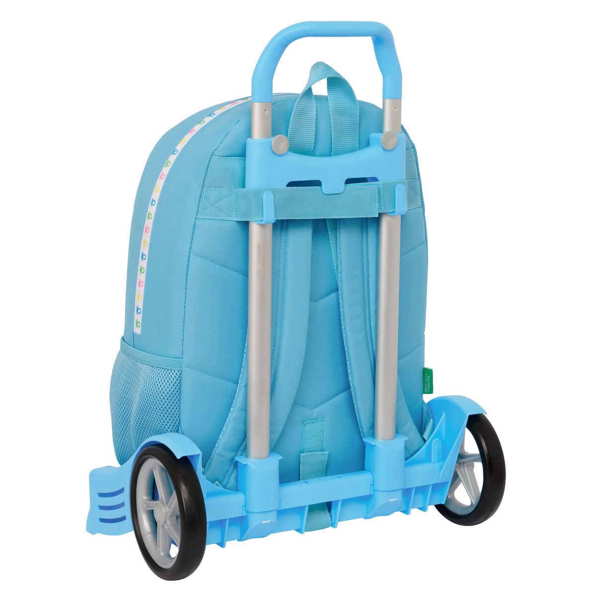 Ghiozdan cu Roți Benetton Spring Albastru celest 30 x 46 x 14 cm - Birou și papetărie, Material școlar și educațional