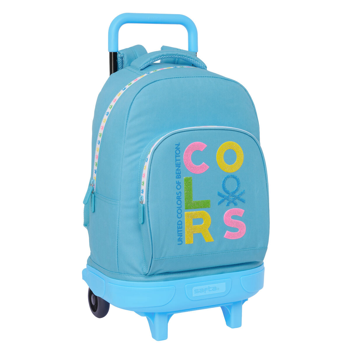 Ghiozdan Benetton Spring Albastru celest 33 x 45 x 22 cm - Birou și papetărie, Material școlar și educațional