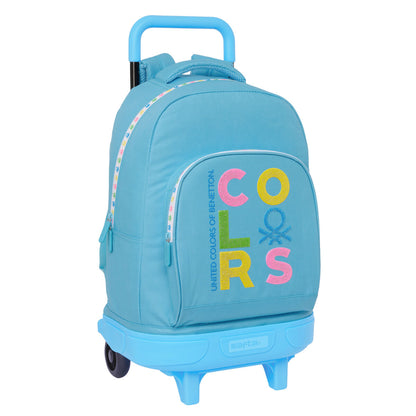 Ghiozdan Benetton Spring Albastru celest 33 x 45 x 22 cm - Birou și papetărie, Material școlar și educațional