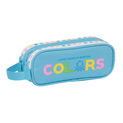Penar dublu Benetton Spring Albastru celest 21 x 8 x 6 cm - Birou și papetărie, Material școlar și educațional