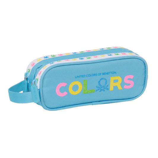 Penar dublu Benetton Spring Albastru celest 21 x 8 x 6 cm - Birou și papetărie, Material școlar și educațional