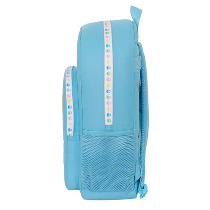 Ghiozdan Benetton Spring Celeste 30 x 46 x 14 cm - Birou și papetărie, Material școlar și educațional