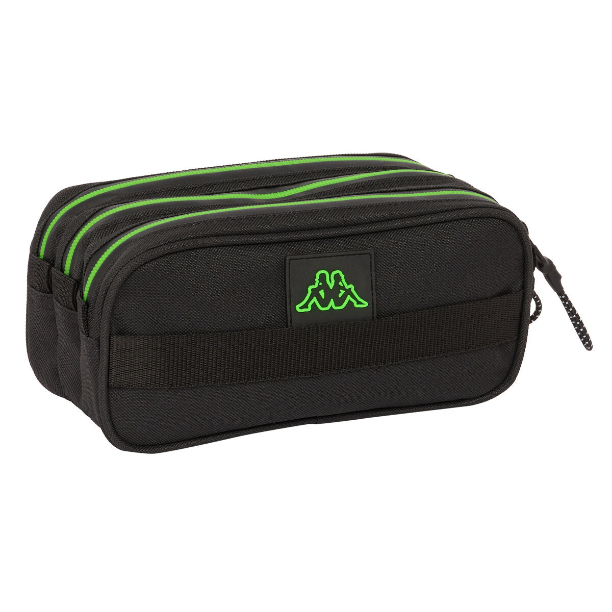 Penar triplu Kappa Black Negru 21,5 x 10 x 8 cm - Birou și papetărie, Material școlar și educațional