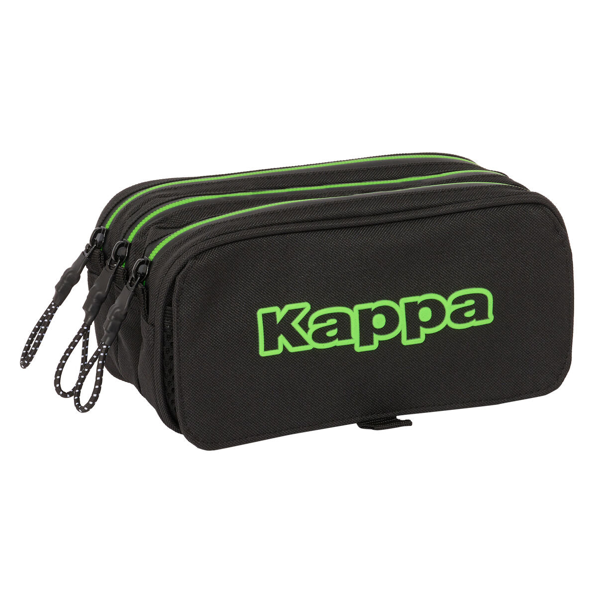 Penar triplu Kappa Black Negru 21,5 x 10 x 8 cm - Birou și papetărie, Material școlar și educațional