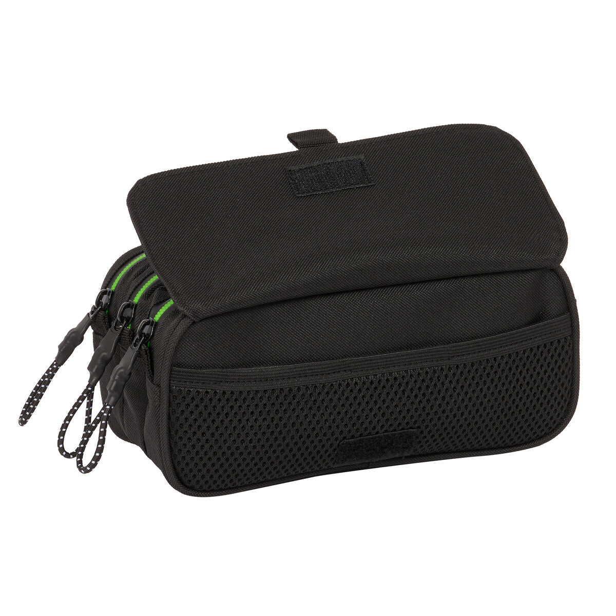 Penar triplu Kappa Black Negru 21,5 x 10 x 8 cm - Birou și papetărie, Material școlar și educațional