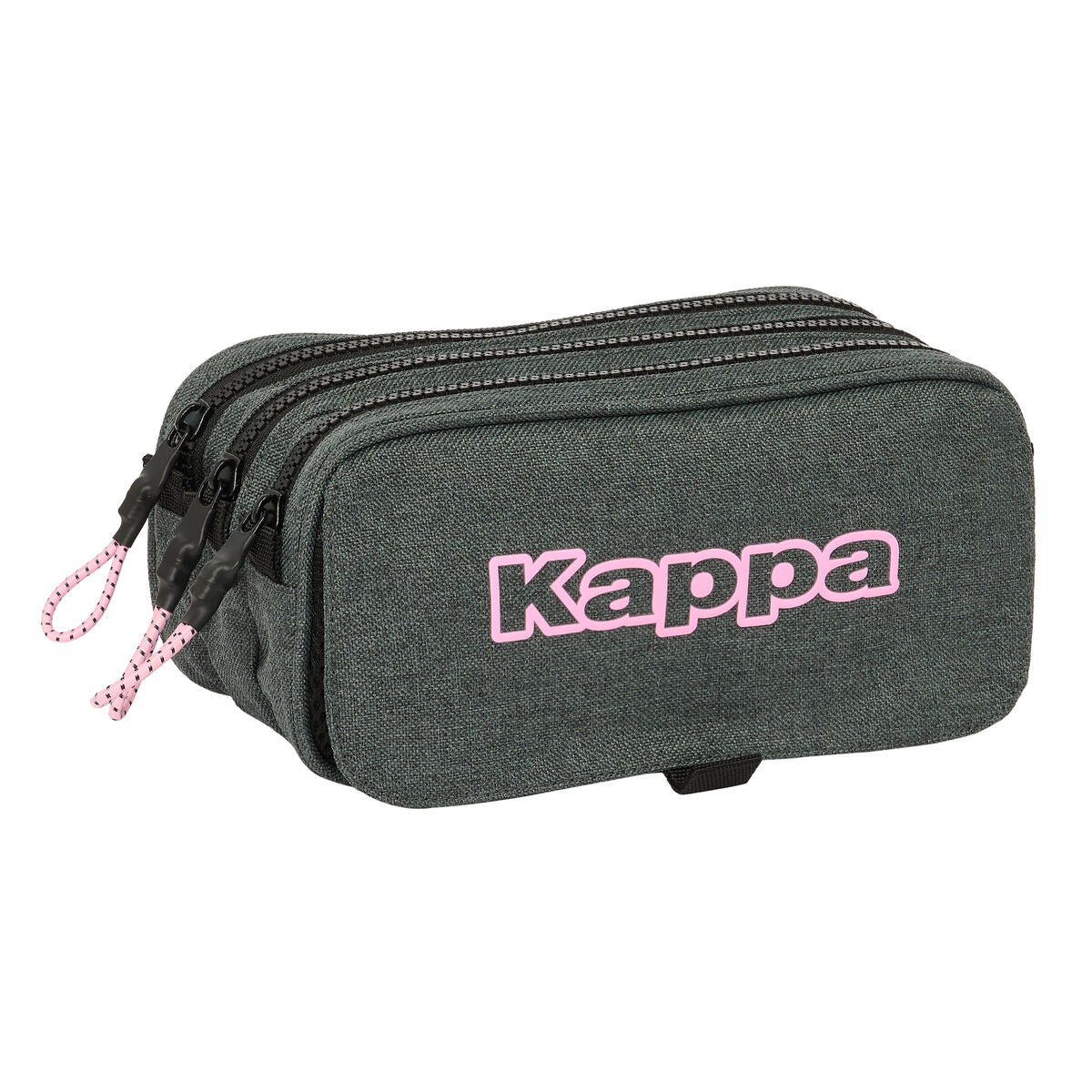Penar triplu Kappa Silver pink Gri 21,5 x 10 x 8 cm - Birou și papetărie, Material școlar și educațional