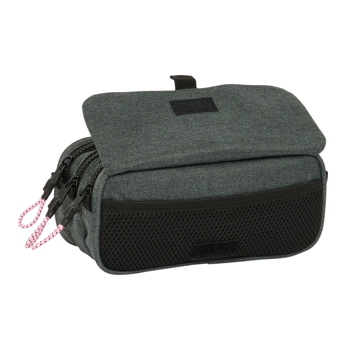 Penar triplu Kappa Silver pink Gri 21,5 x 10 x 8 cm - Birou și papetărie, Material școlar și educațional